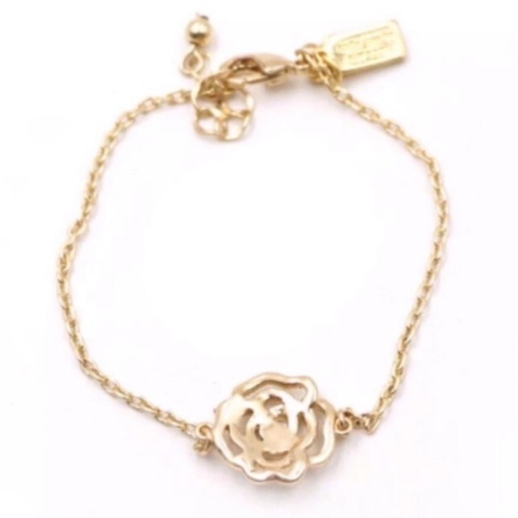 KATE SPADE • Gold Crystal Rose Pavè Bracelet - Picture 2 of 5